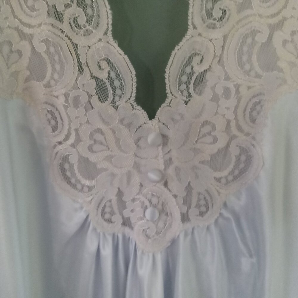 Satiny Full-Length Gown with Gorgeous Lace